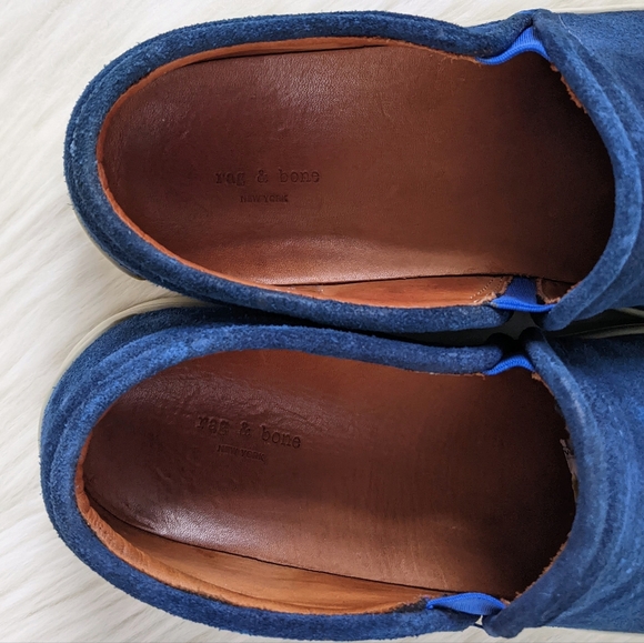 Rag & Bone Blue Suede Leather Slip On Loafer Shoes | Size 11 - Picture 8 of 16